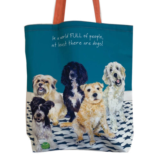 Funny Dogs Packable Tote Bag - By The Little Dog Laughed