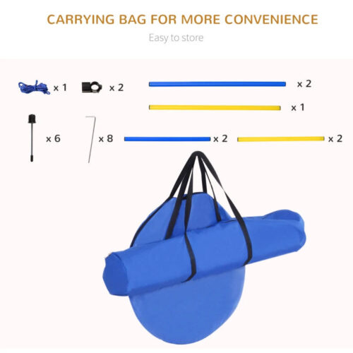 Adjustable Pet Agility Training Set. Blue/Yellow - Image 3