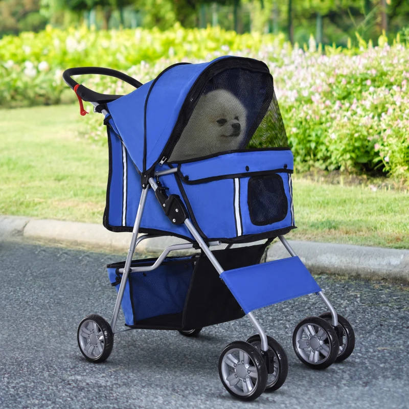 Pet Stroller for Small Miniature Dogs. Blue - Image 2