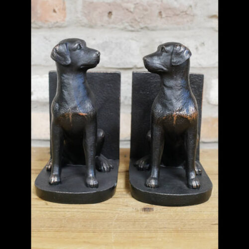 Alternative view of Dog Book Ends - A Pair