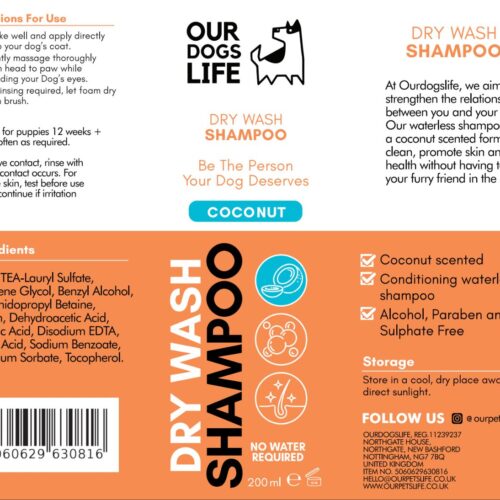 Our Dog's Life - Waterless Coconut Foam Shampoo - Image 3