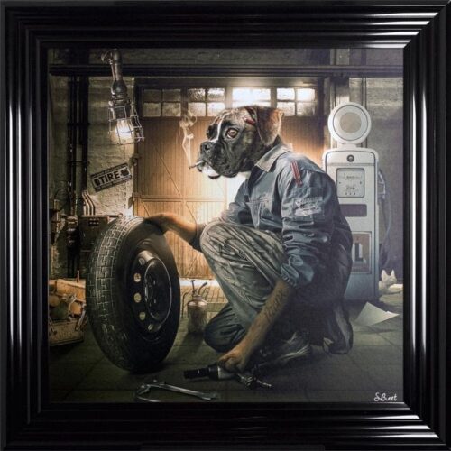 Boxer Mechanic Framed Artwork