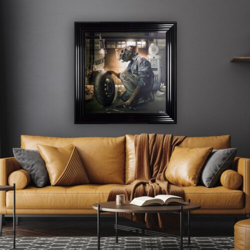 Alternative view of Boxer Mechanic Framed Artwork