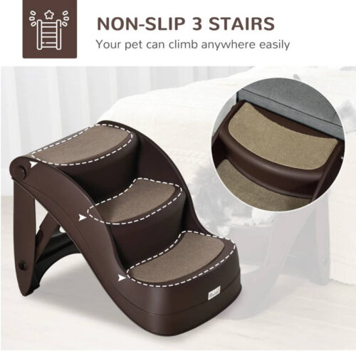 PawHut Foldable Mobility Stairs. X/S & Small Dogs. Max 15kg - Image 3