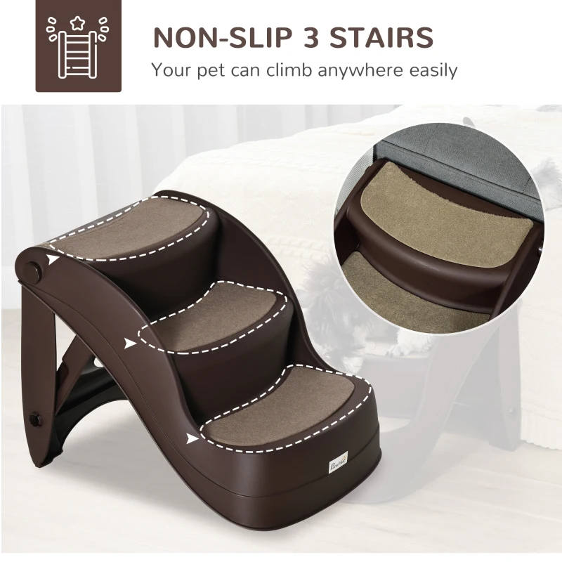 PawHut Foldable Mobility Stairs. X/S & Small Dogs. Max 15kg - Image 3