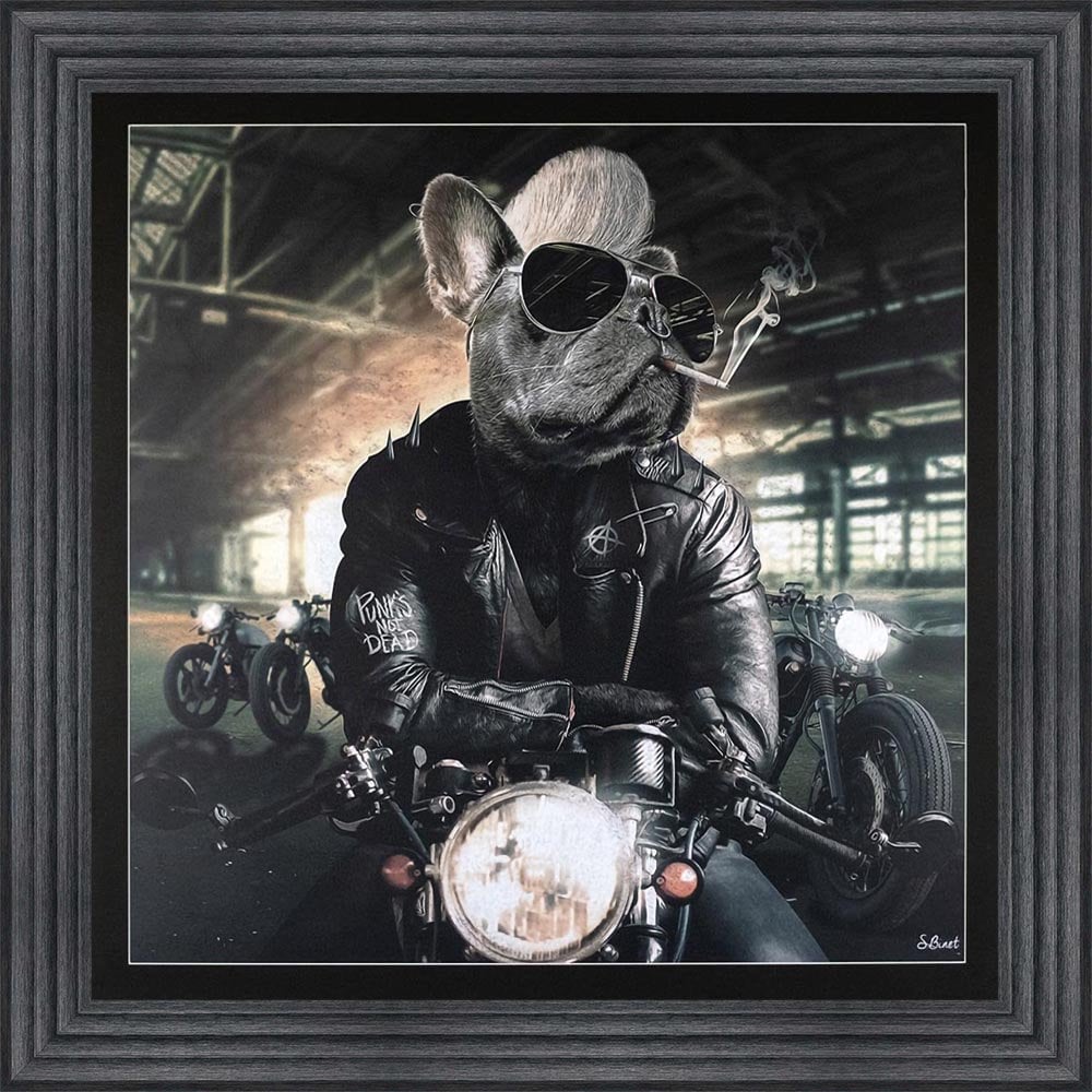 Motorbike Frenchie Framed Artwork - Image 3