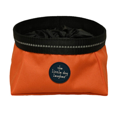 Foldable Pet Travel Bowl – by The Little Dog Laughed. 3 Colours Navy, Pink & Orange - Image 6