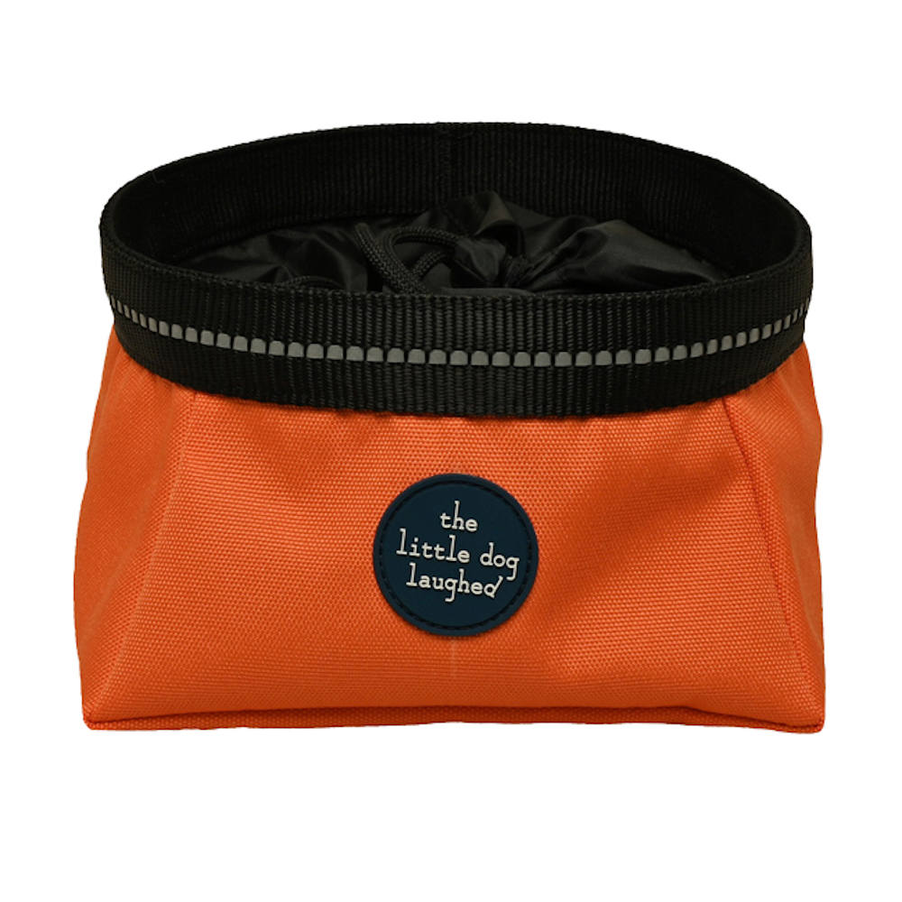 Foldable Pet Travel Bowl – by The Little Dog Laughed. 3 Colours Navy, Pink & Orange - Image 6