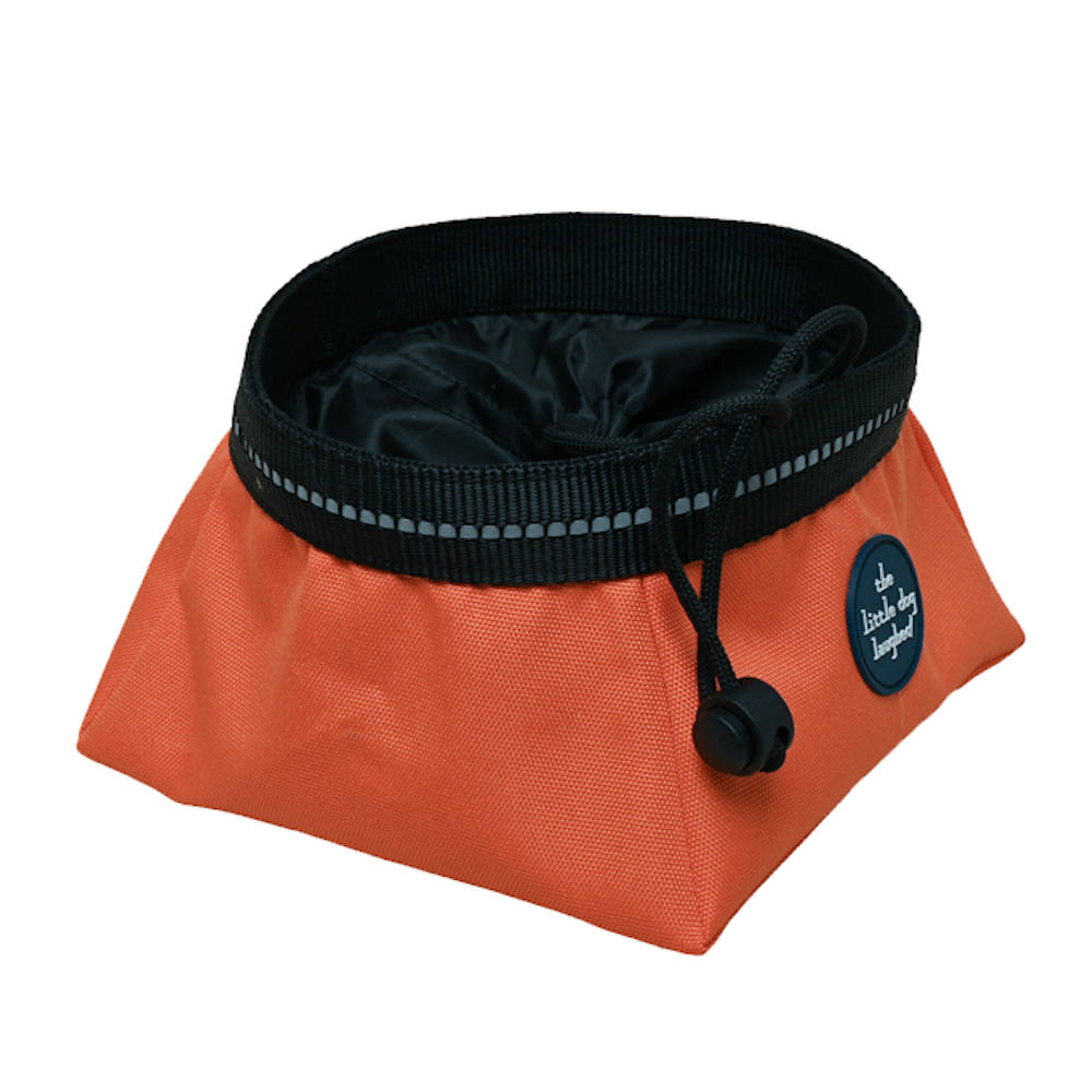 Foldable Pet Travel Bowl – by The Little Dog Laughed. 3 Colours Navy, Pink & Orange - Image 7