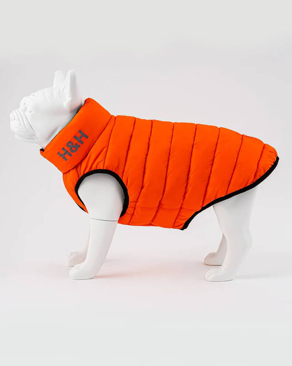 Hugo and Hudson Reversible Dog Puffer Jacket Orange and Navy