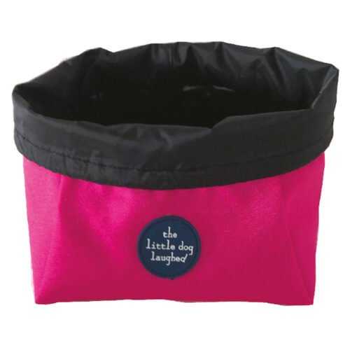Foldable Pet Travel Bowl – by The Little Dog Laughed. 3 Colours Navy, Pink & Orange - Image 4