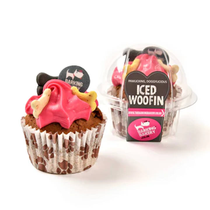 Pink Iced Carob Woofin Cupcake from Barking Bakery