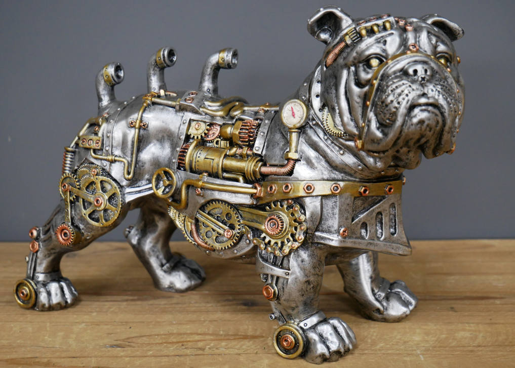 Groovy Steam Punk Bull Dog Figurine