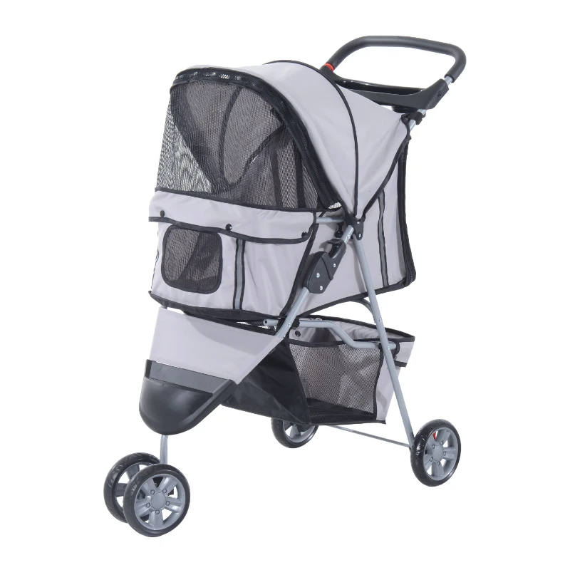 Dogs Stroller, Pushchair in Oxford Cloth- Grey