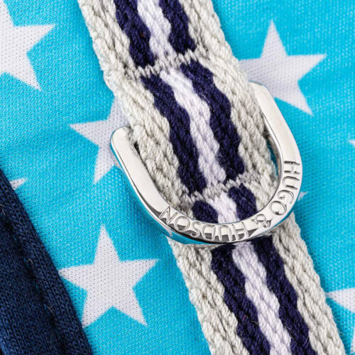 Hugo & Hudson - Fabric Dog Harness - Turquoise Star - Image 4